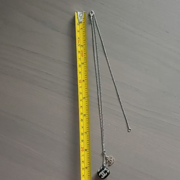 sold Chanel Crystal Lucky Die Silver Choker - Picture 6 of 7